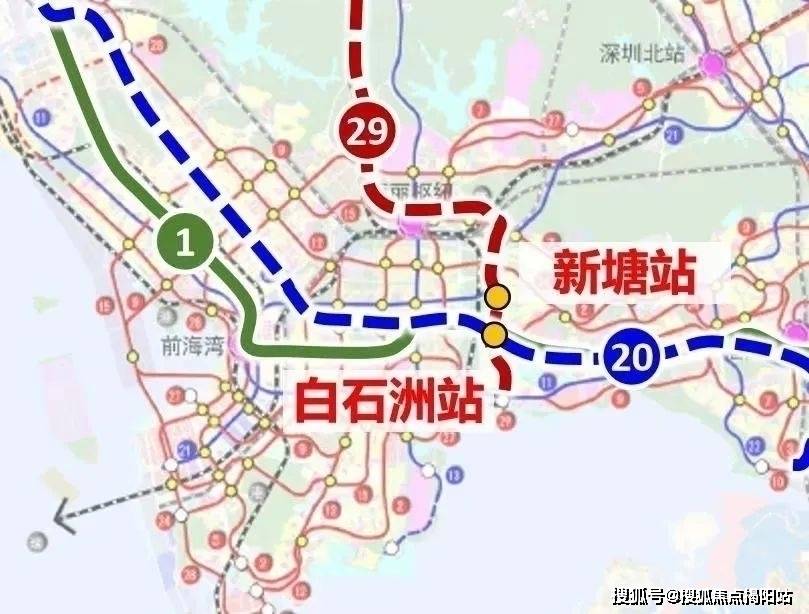 1 号线:白石洲站,世界之窗站;2 号线:世界之窗站.