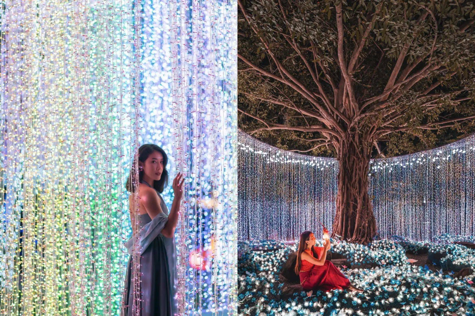 超梦幻泰国节庆:蓝色灯海,灯光隧道_来源_美食_艺术节