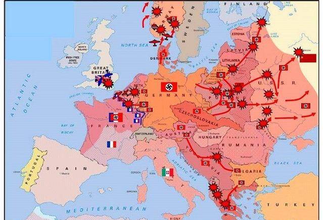 二战时纳粹德国版图很快,美国民间掀起了滔天怒火,再加上有一战的前