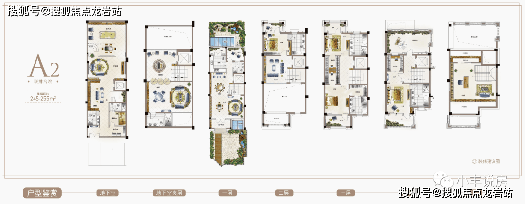 约 247-250﹐;花园面积:45-90﹐地下室面积:190-264 ﹐双拼b户型362平