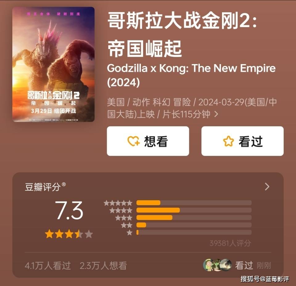 结果上映就票房第一,好莱坞又把科幻片拍成了爆款_哥斯拉_大战_金刚