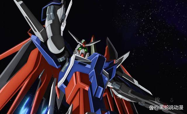 高达seed剧场版最终战部分画面:帅气十足的拂晓和命运高达二式_机体