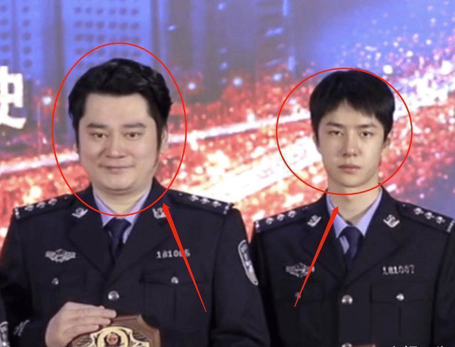 原创天天兄弟穿警服王一博钱枫二人同框合影这头围差距是认真的