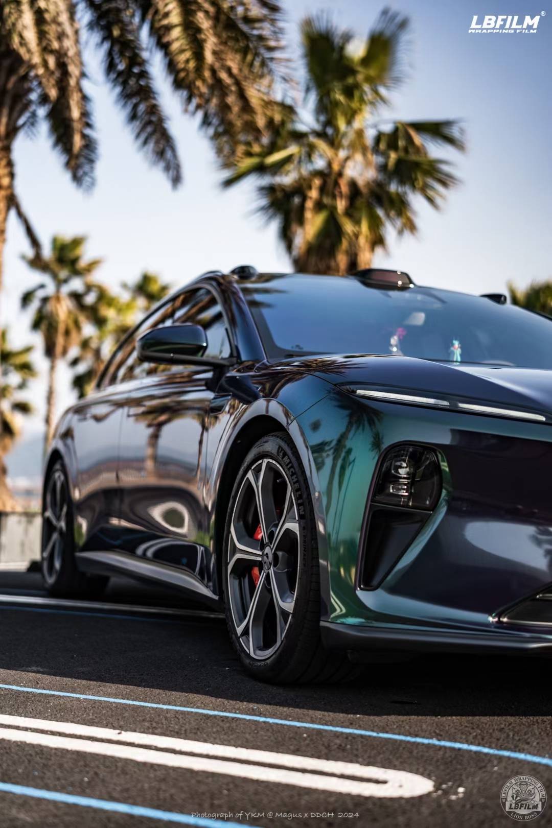 蔚来et5t-lb改色膜钻石极光绿,时尚减龄_搜狐汽车_搜狐网