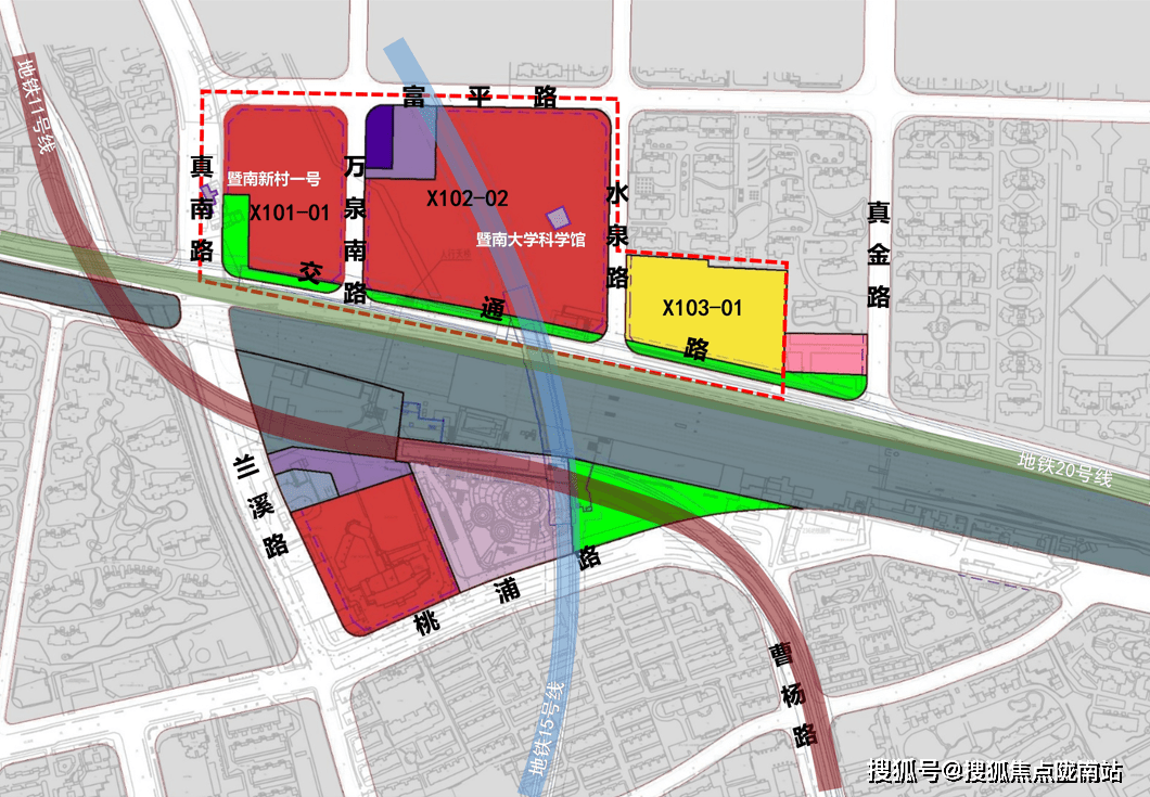 示意图地块四至范围:东至真金路,南至交通路,西至真南路,北至富平路