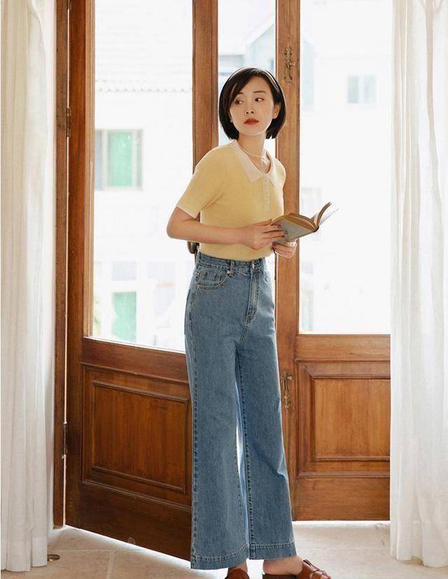 不要再抗拒短袖针织衫了时尚又舒适穿上它气质好得不得了