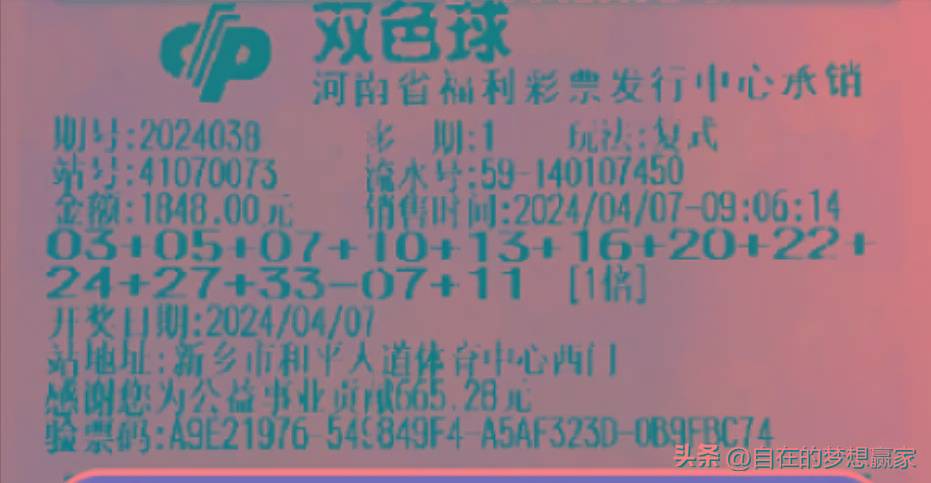 色球24038期晒票:50倍,33倍志在高远,40多张复式票精彩十足_人们_彩票