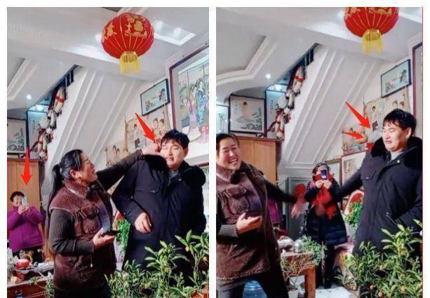 在邻居前摸头又捏脸,朱之文一脸难为情_网友_众人_老婆