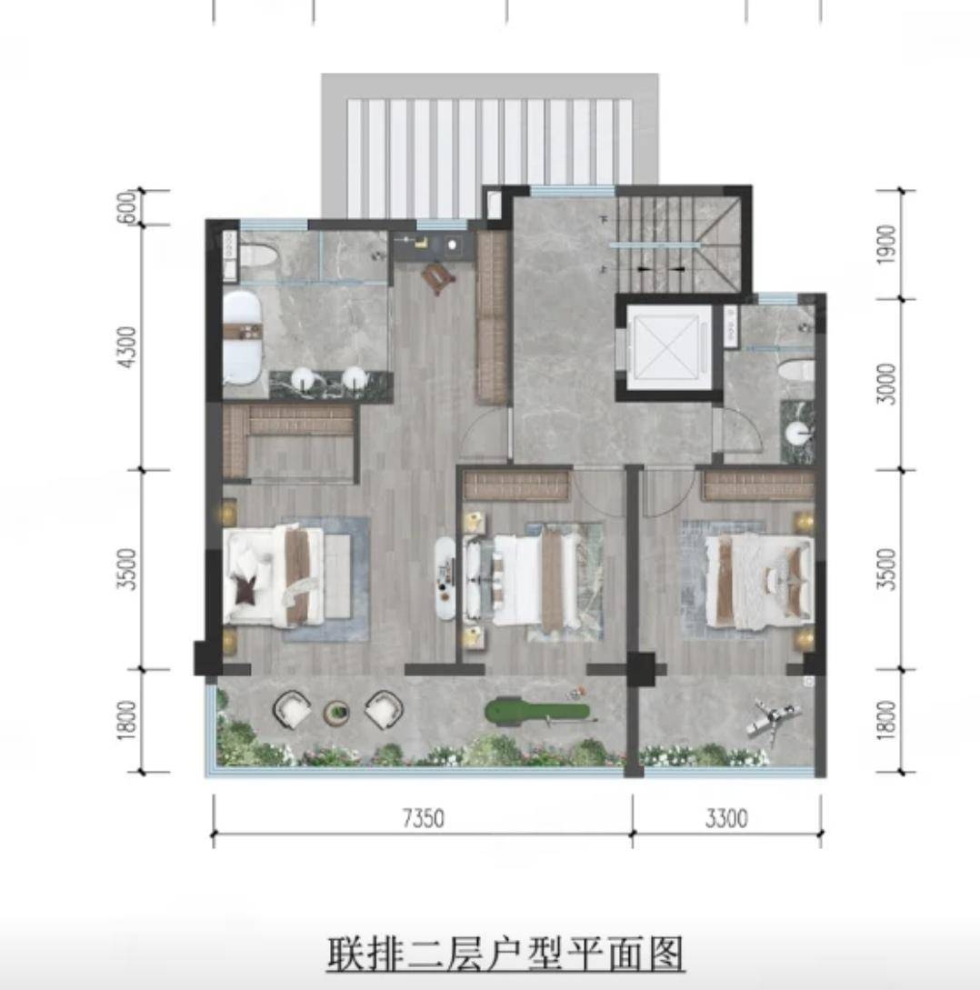 占地300平方别墅平面图图片