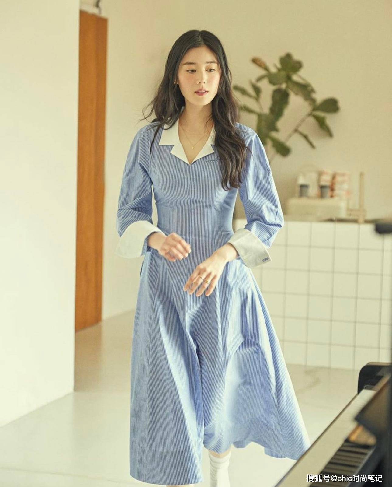 自带贵族千金气质的郑恩彩私下穿搭也超nice优雅与清冷并存