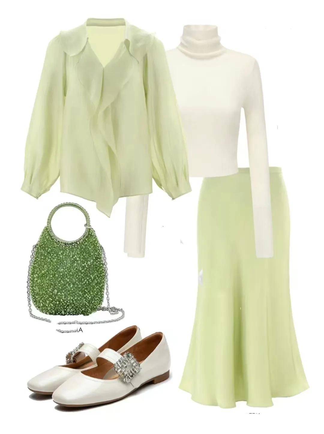 30套薄荷绿最显白最好看的搭配太绝了