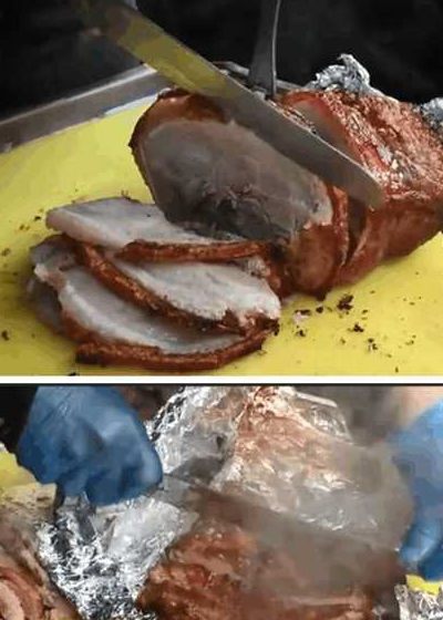 外国街头快餐无论是哪种搭配都动摇不了我要吃这猪肉卷的决心