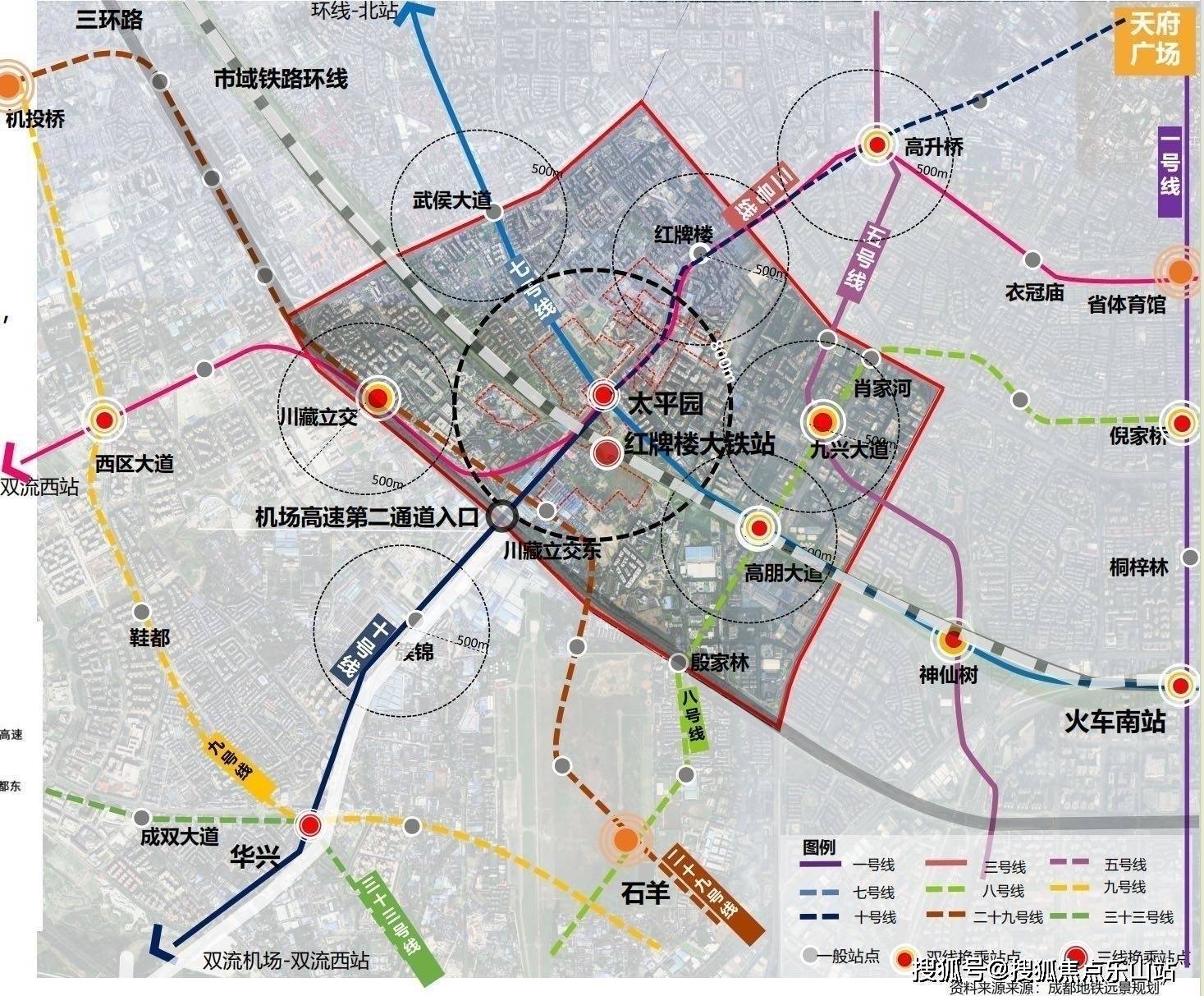 区域级商圈——红牌楼商圈,大悦城商圈,玉林生活圈,双楠生活圈,磨子桥