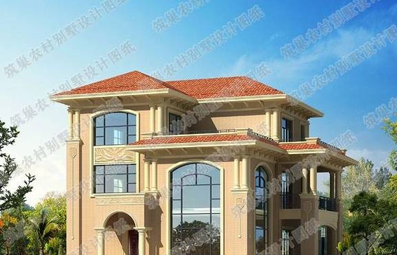 二层12×9米平屋顶2厅6室带娱乐室25万农村自建房施工图水电齐全