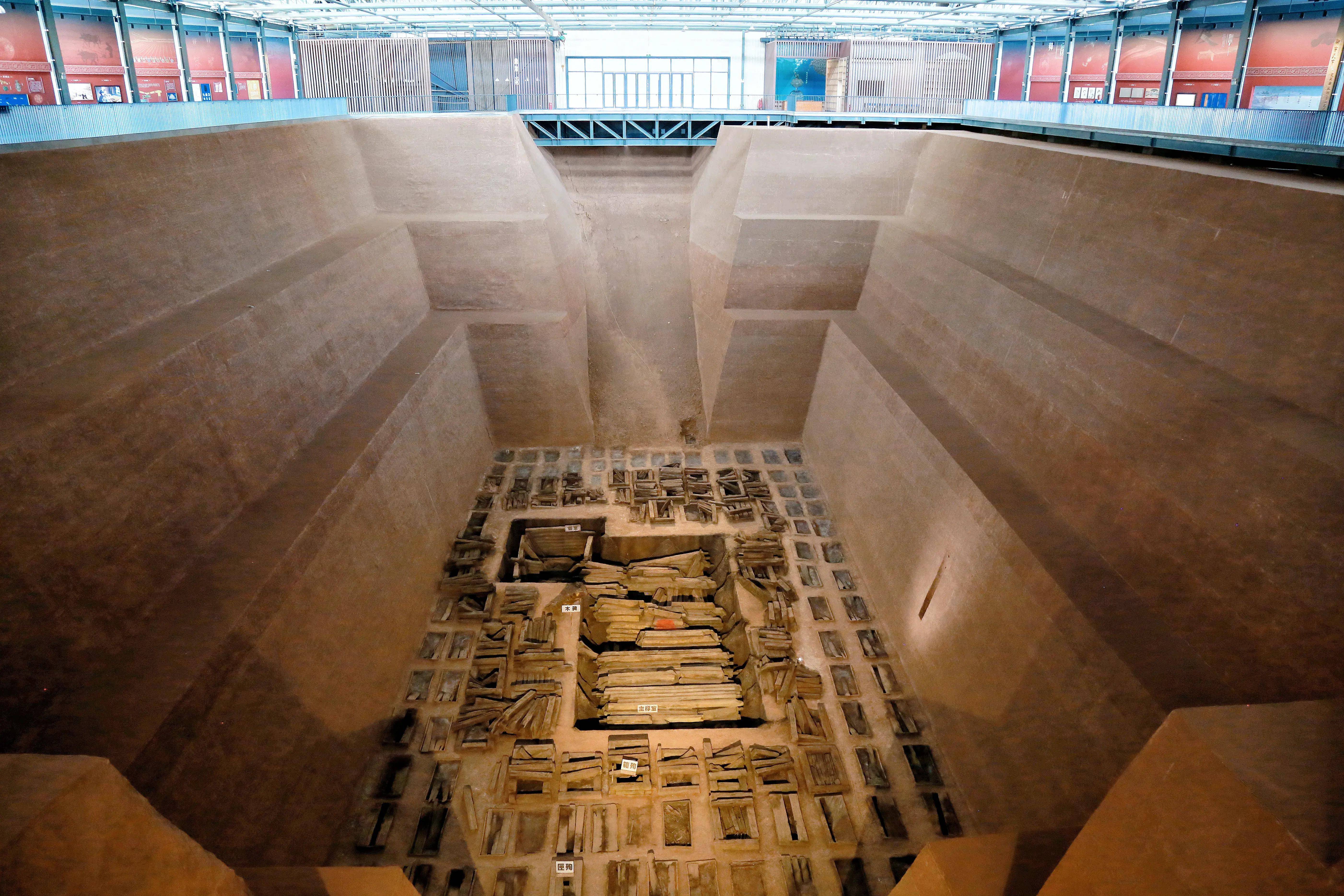 博物馆所在地雍城秦公陵园经考古勘探,发现14座分陵园,48座大,中型