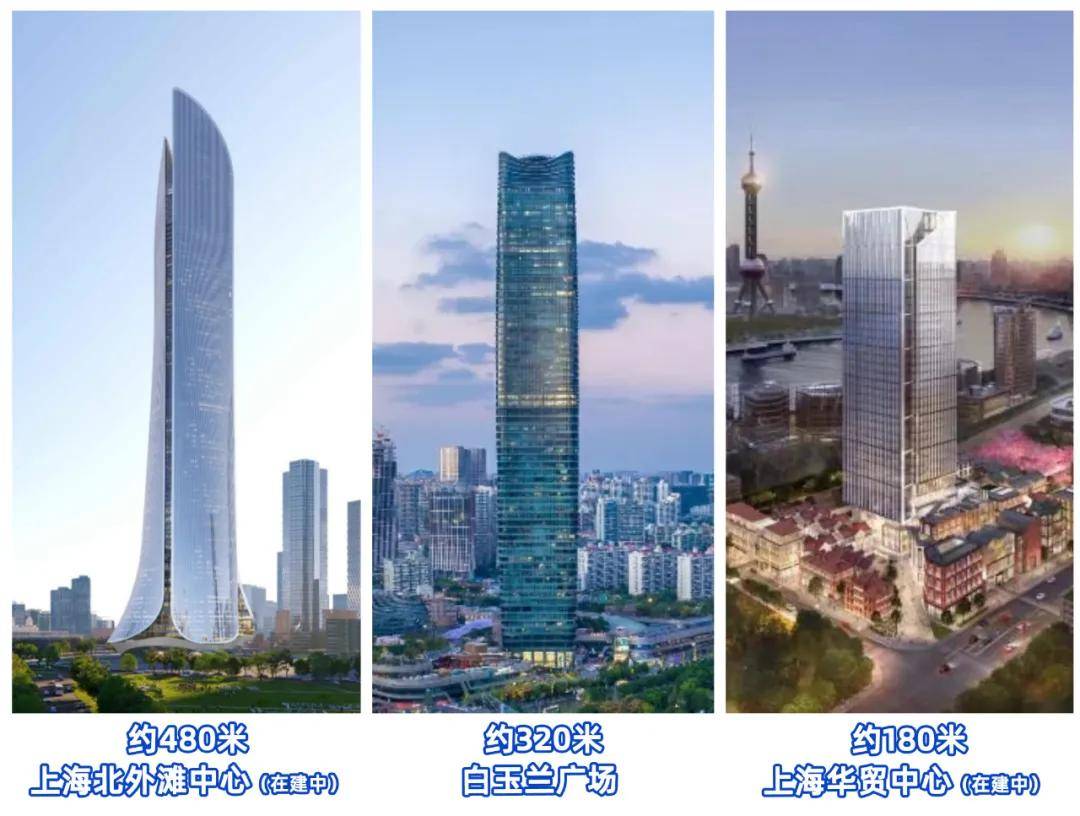 "上海北外滩中心进行着桩基施工,未来将与白玉兰广场,上海华贸中心