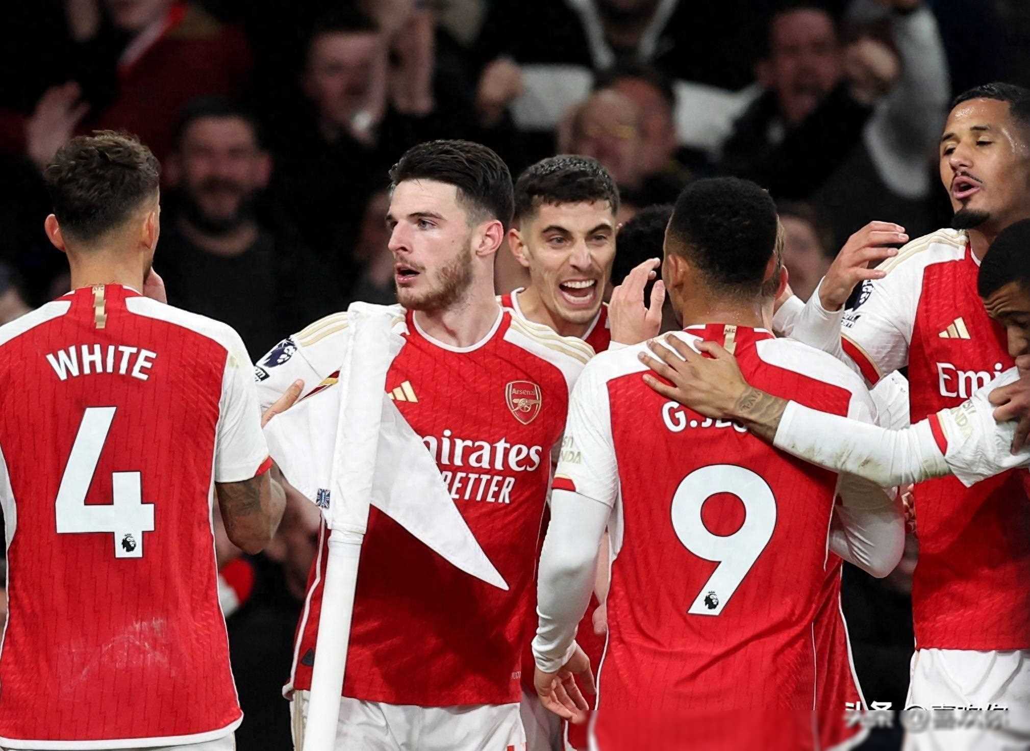 阿森纳本赛季净胜球51球,创队史单赛季纪录,暂时领先!