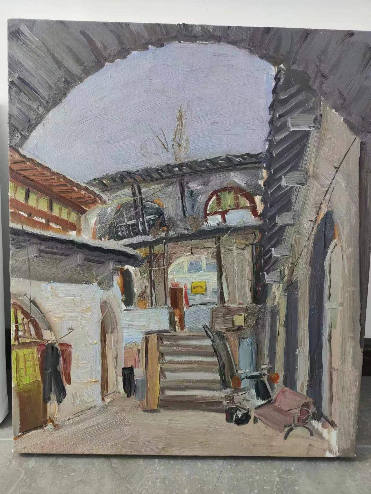 三月画会三月行_黄河岸边_古镇_作品