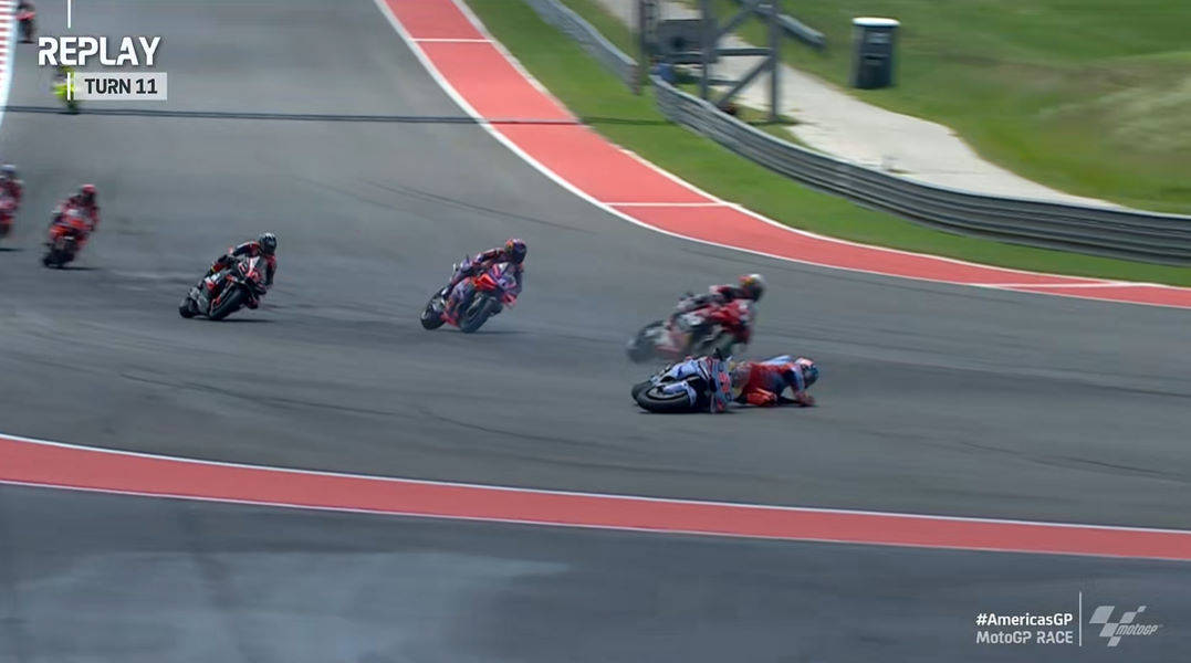 战报motogp美国站正赛维涅埃列斯夺冠马奎兹领跑时摔车退赛