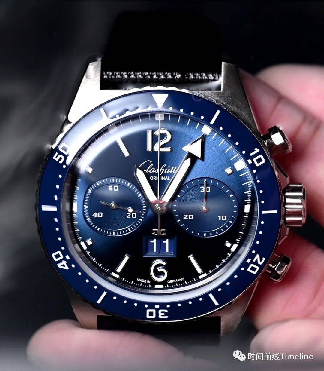 格拉苏蒂原创seaq计时11万的公价(110500),并不过分,这个价格比钢壳50