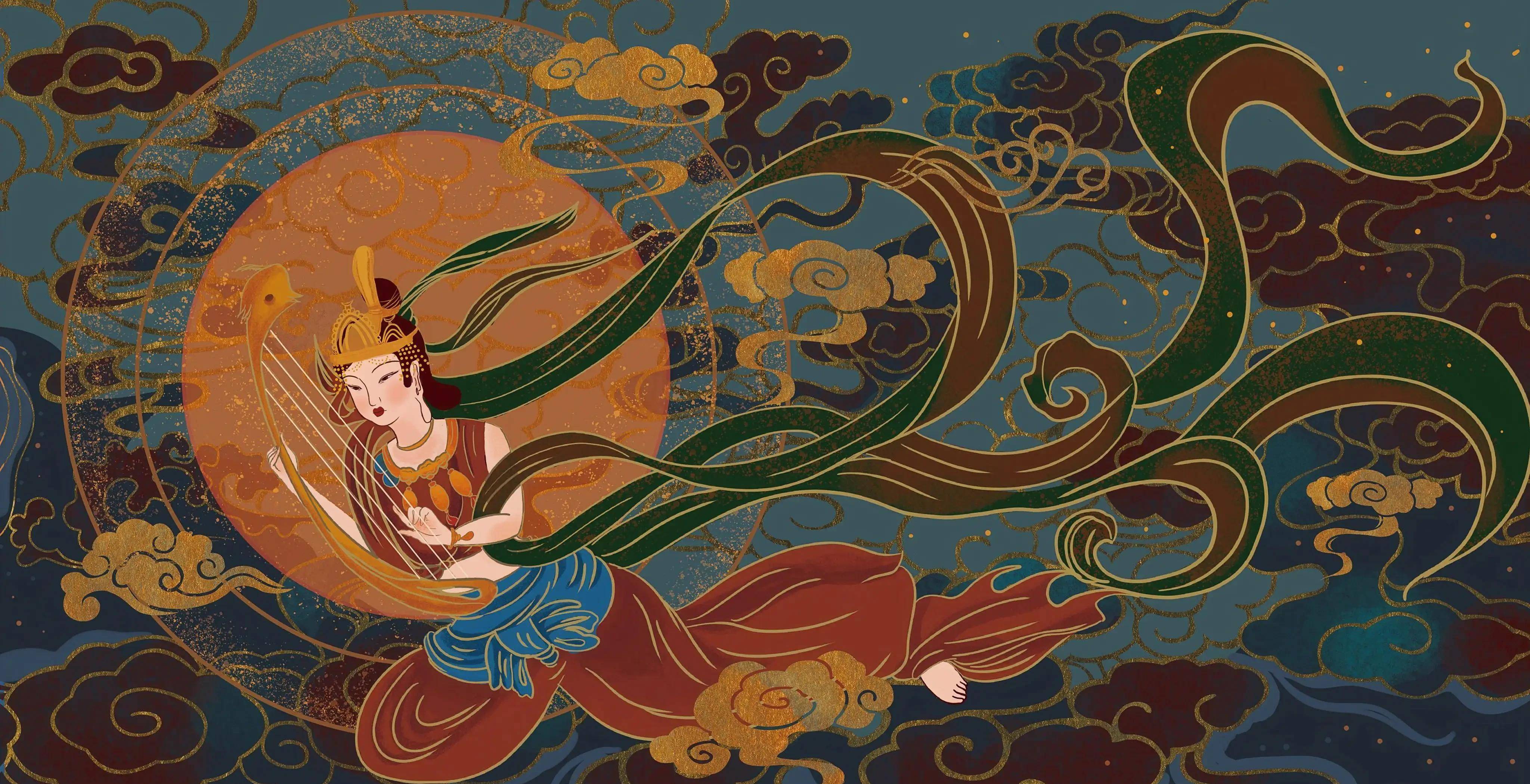 盘点那些神仙颜值"敦煌风"女星造型,杨超越唐诗韵许佳琪争艳