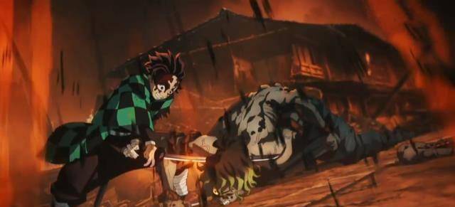 原创鬼灭之刃炭治郎初现斑纹鬼杀队二换一祢豆子锁定胜局