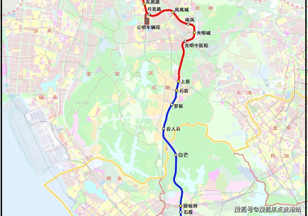 是连接光明,深圳西部中心及航城等外围组团中心的轨道线路,可快速通达