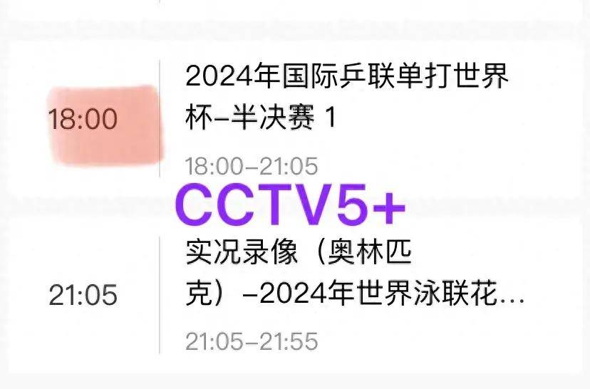 中央5台直播乒乓球时间表:今晚cctv5不直播澳门世界杯半决赛!