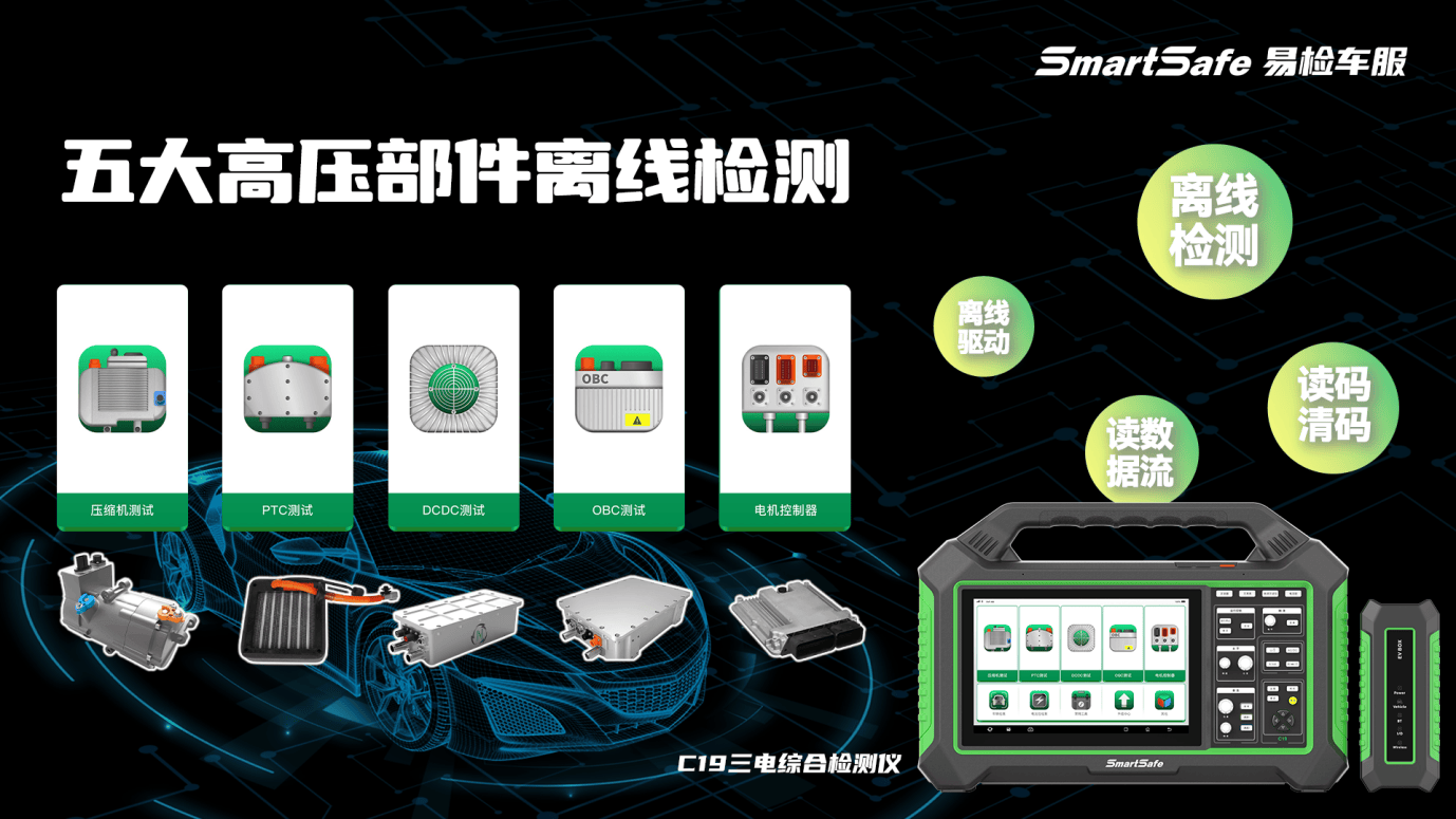 联合巨献丨c19新能源汽车三电综合检测仪来了