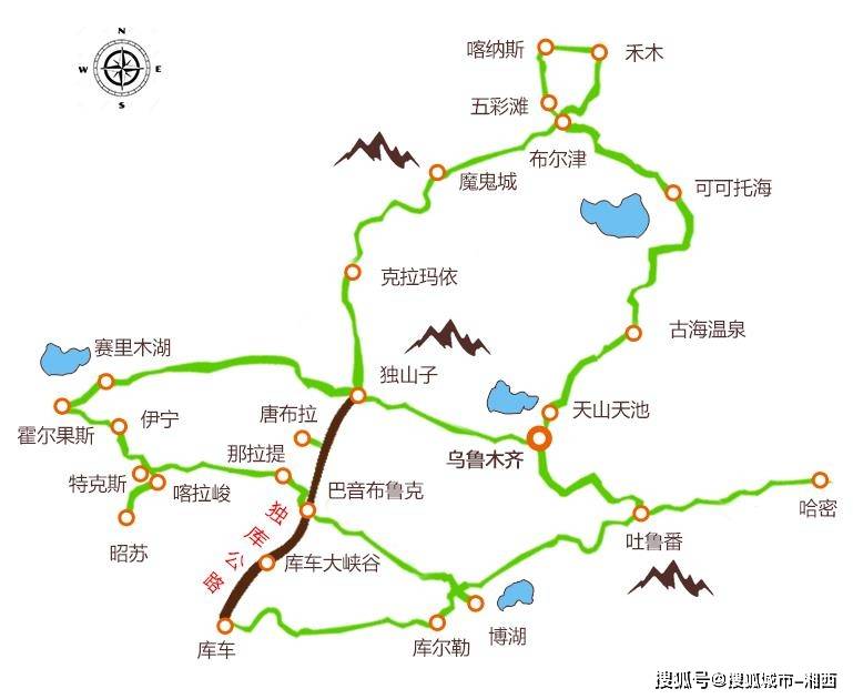 新疆南线北线旅游,新疆旅游南线与北线区别,新疆南北两疆哪个好