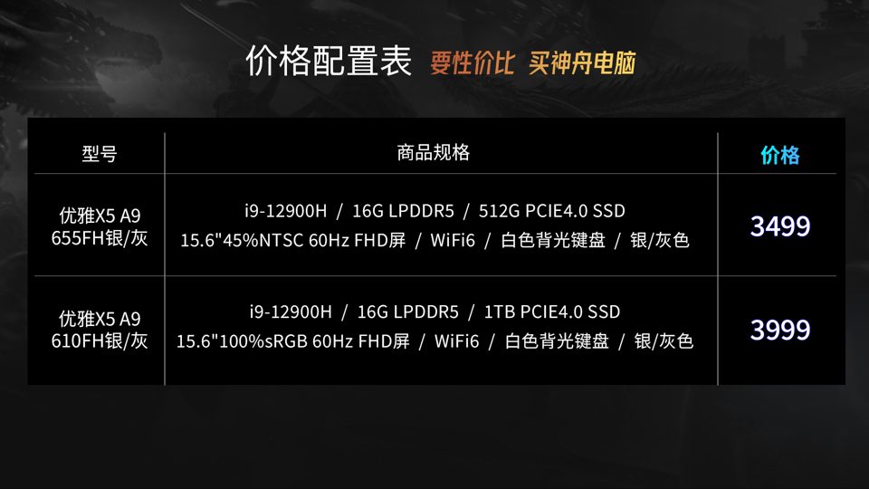 神舟优雅X5 A9：2999元起，高性能轻薄本的性价比之选！