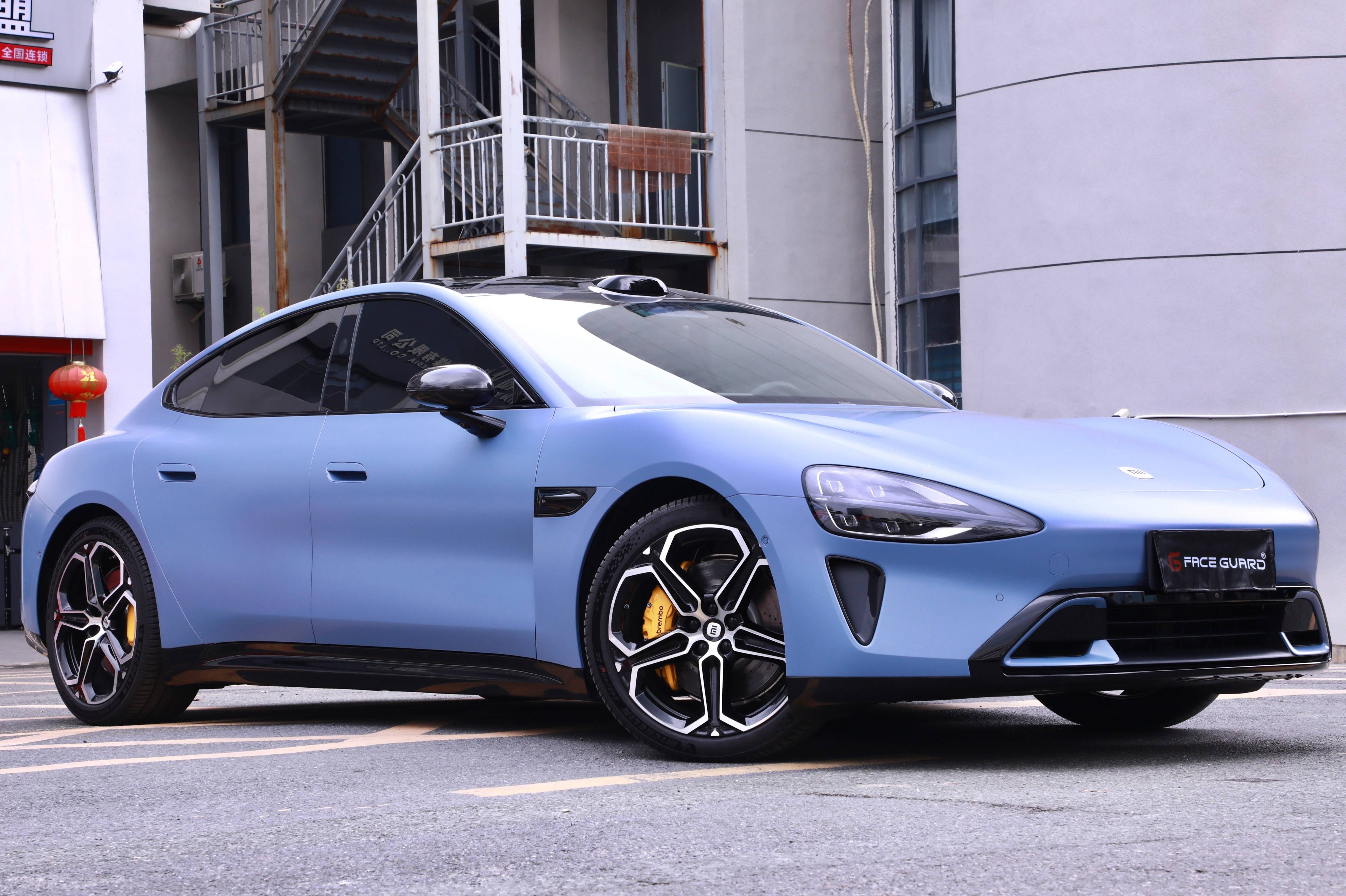 小米su7装贴face guard哑光车衣,磨砂质感超显高级!