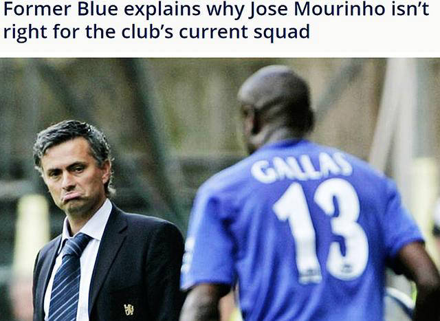 穆里尼奥需求勇士?加拉称现今切尔西队员不够强悍