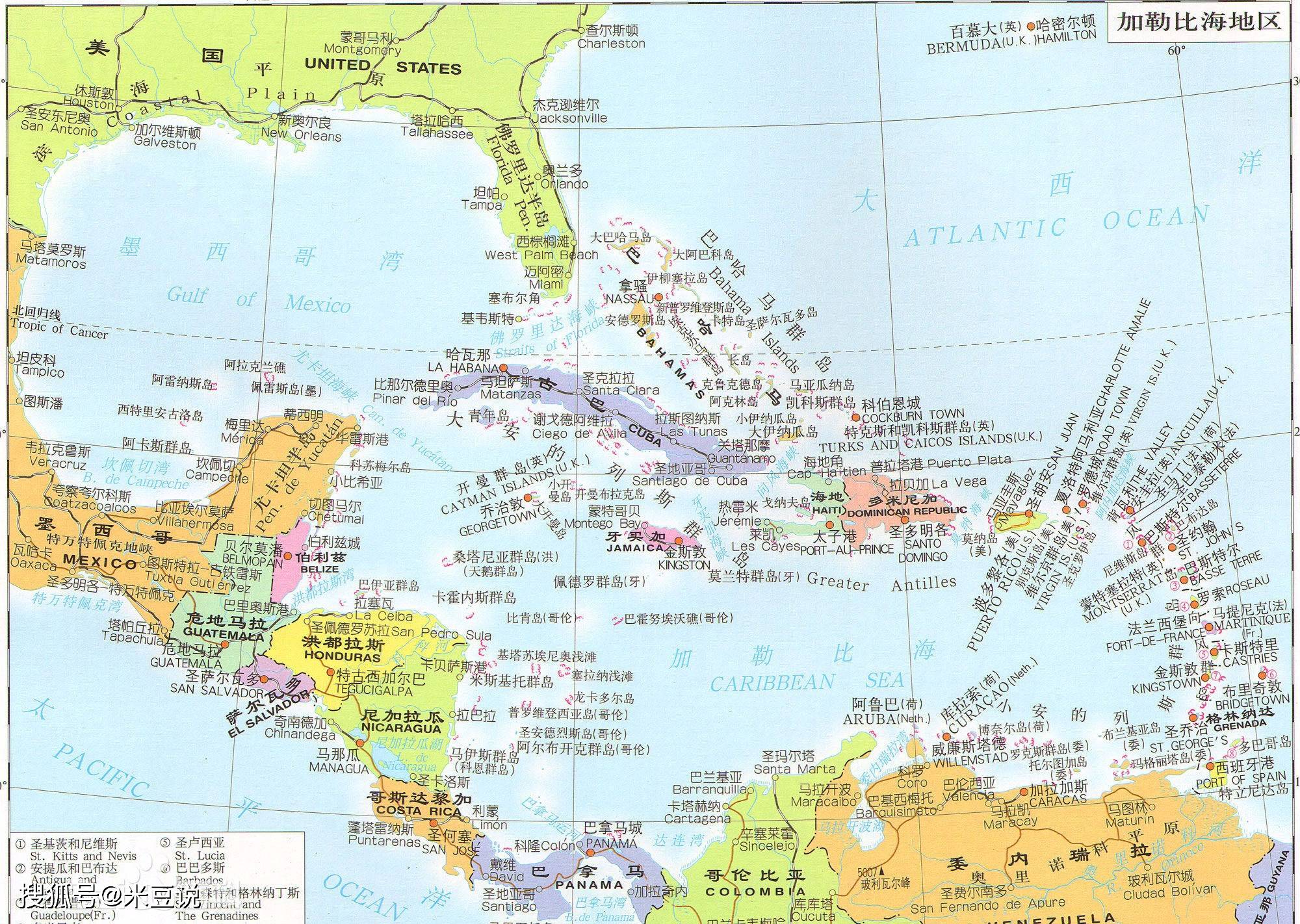 佛罗里达海峡地图图片