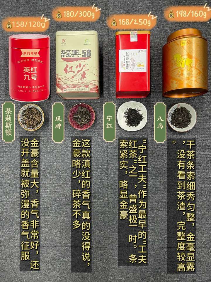 【八马-金骏眉】198r/160g这四个品牌的红茶都是我这些年喝过的红茶