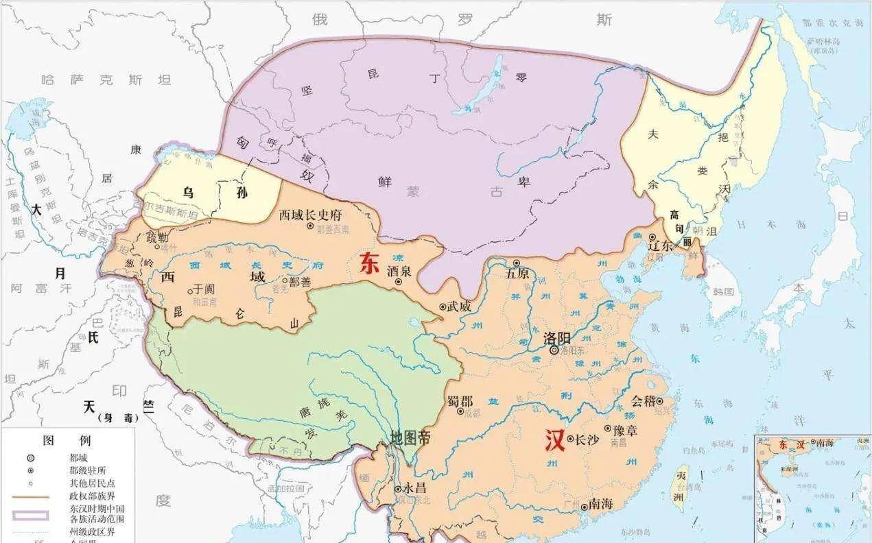 东汉时期西域各国地图图片