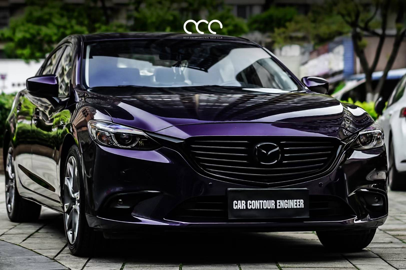 马自达阿特兹漫彩威尼斯紫改色膜,神秘气息的紫色