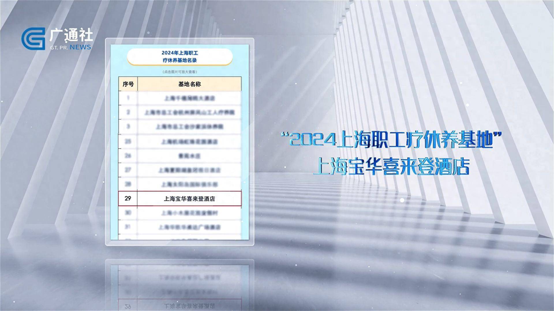 广特播报发布上海电视台播出——上海宝华喜来登酒店