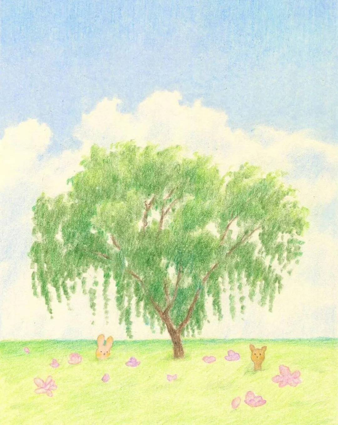 插画说|彩铅绘的森林奇景|成都知言合一教育分享