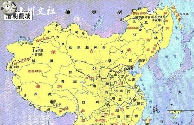 中国清朝最大版图图片