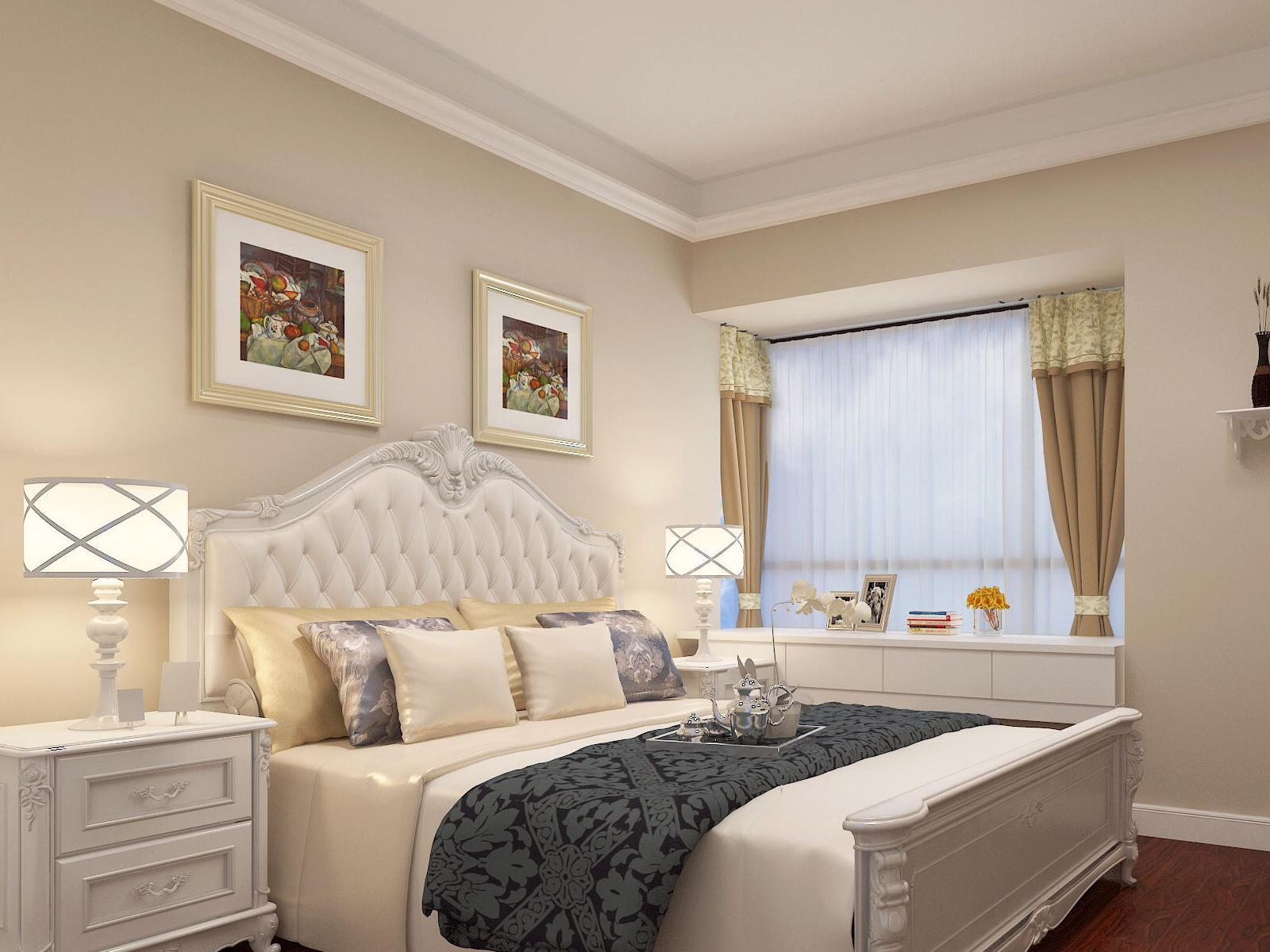 虽然这之间还隔了一道墙,但还是会有很大的影响的,这样的卧室布置住的