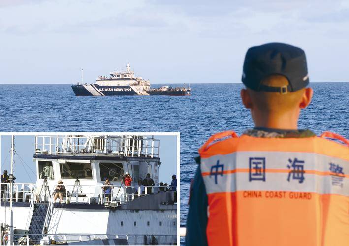 其次,这些结构松散的海上恶势力,在远远看到中国海警船的身影和上面