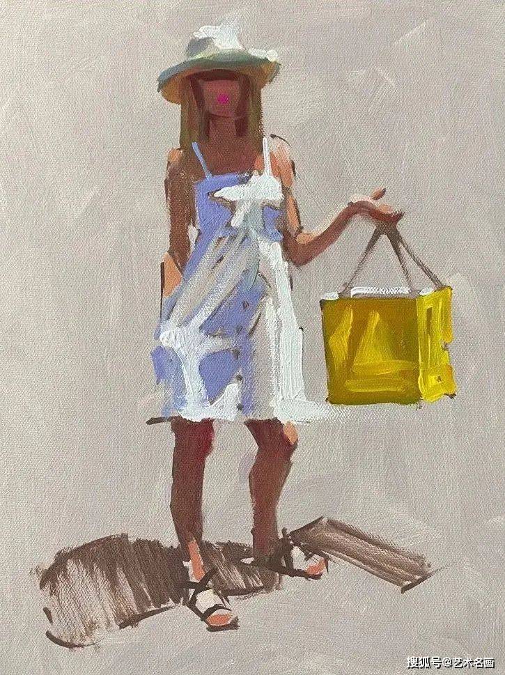 概括的笔触,光影和色彩具佳人物油画|marjorie hicks绘画_生活_艺术_