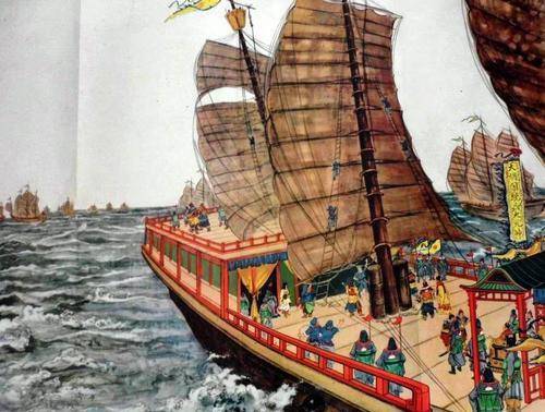 郑和宝船和哥伦布的船图片