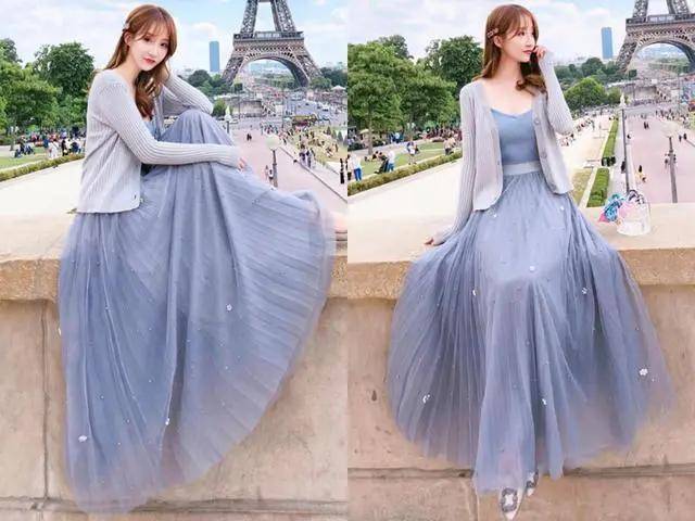 半身裙搭配什么上衣?我选这4件上衣,谁穿谁美!