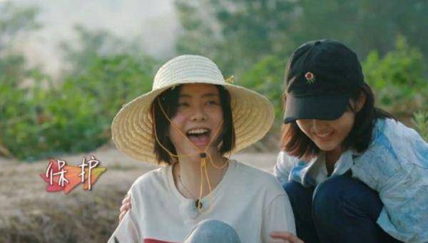 谭松韵在河坡上摘花时,有谁注意张子枫在干什么?观众差点被骗到