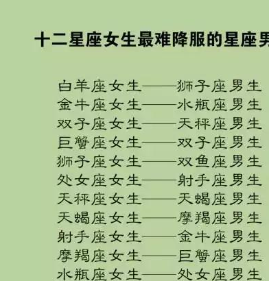十二星座注定难在一起的星座,摩羯座的人最没有眼光_女生_狮子座_男生