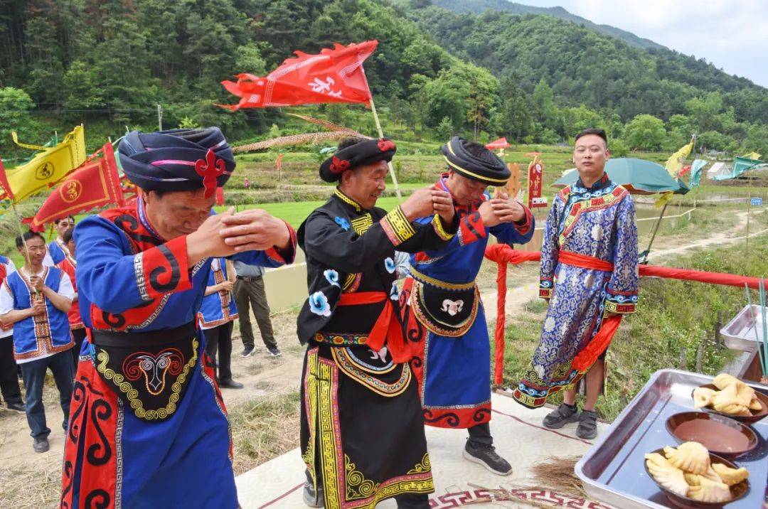 汉中宁强:插秧节里欢乐多→_活动_羌族_仪式