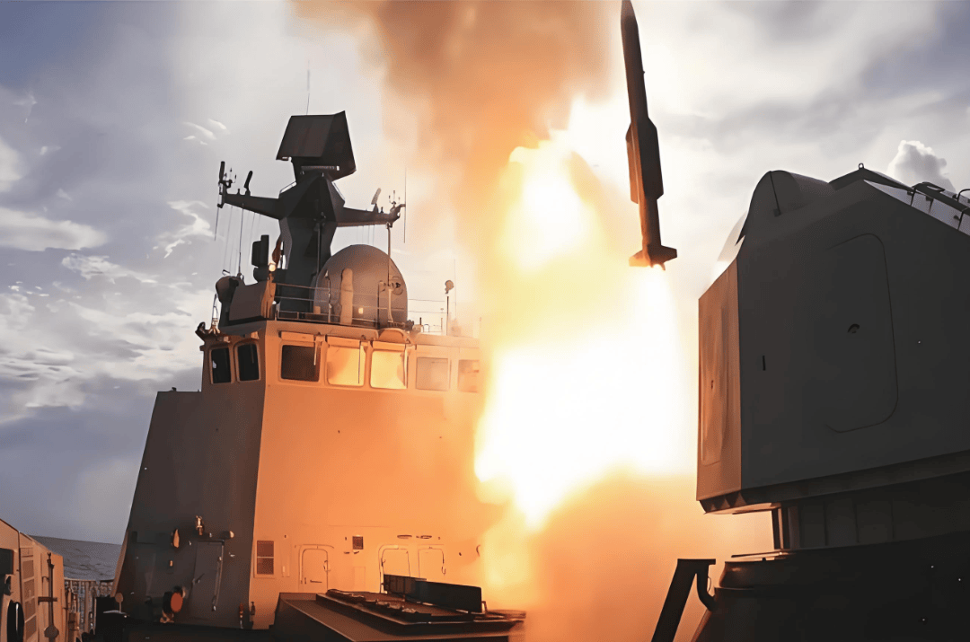 054a型护卫舰,发射红旗16b我们对比一下同一时期各国中程防空导弹的