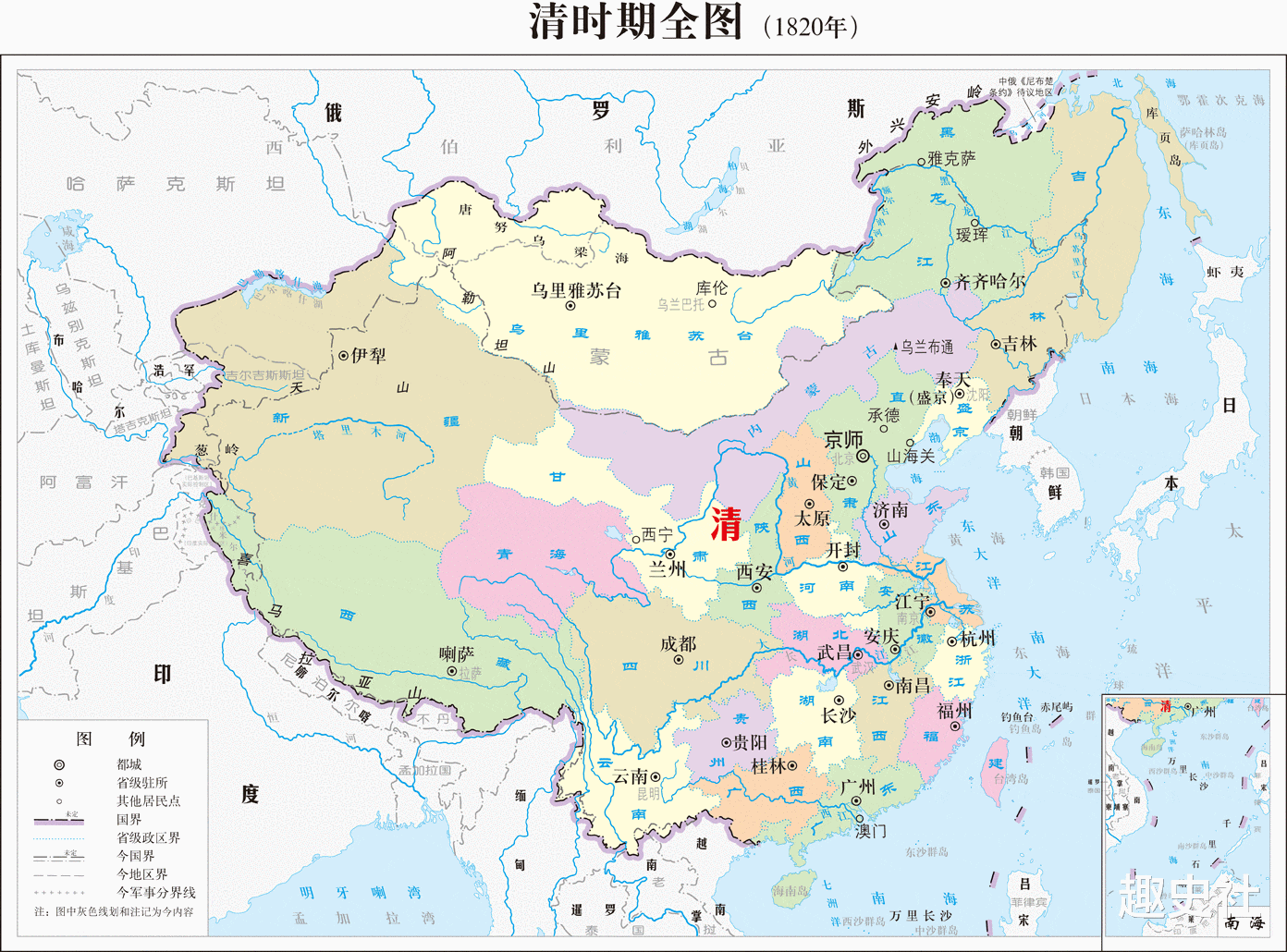 清朝割地赔款地图图片